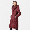 Longline Quilted Hooded Coat Insulated Water-Resistant - Bellux