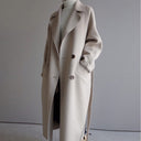 Longline Tailored Wool Coat – Rosalind - Off White - Bellux