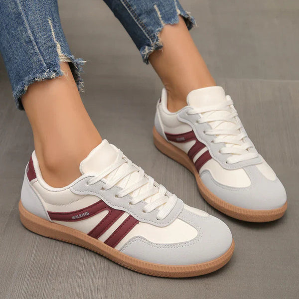 Low-Top Walking Trainers Cushioned Interior – Alder - Red - Bellux