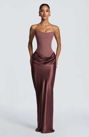 Maxi Dress High Slit Figure-Flattering – Maggie