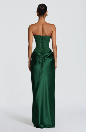 Maxi Dress High Slit Figure-Flattering – Maggie