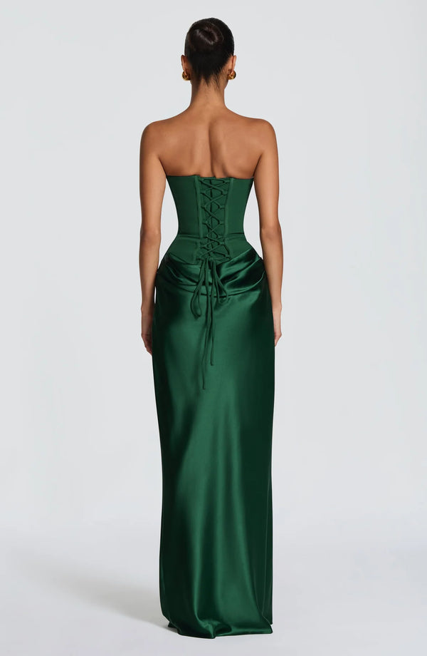 Maxi Dress High Slit Figure-Flattering – Maggie