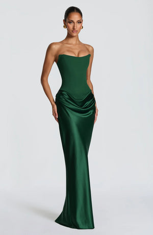 Maxi Dress High Slit Figure-Flattering – Maggie