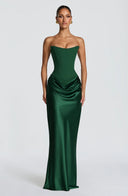 Maxi Dress High Slit Figure-Flattering – Maggie