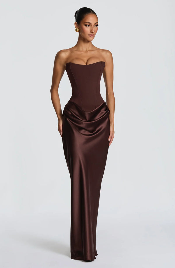 Maxi Dress High Slit Figure-Flattering – Maggie