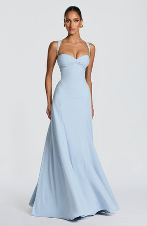 Maxi Gown Sculpted Waist – Celeste - Bellux