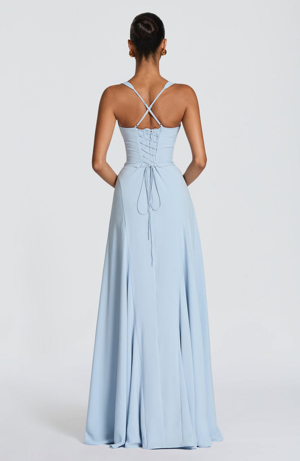 Maxi Gown Sculpted Waist – Celeste - Bellux