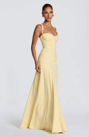 Maxi Gown Sculpted Waist – Celeste - Bellux