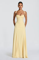 Maxi Gown Sculpted Waist – Celeste - Butter Yellow - Bellux