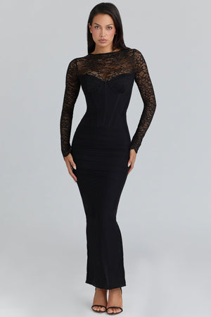 Maxi Gown Sculpting Sheer Lace – Marin - Bellux
