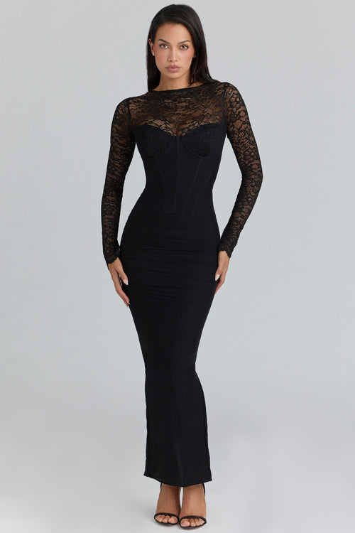 Maxi Gown Sculpting Sheer Lace – Marin - Bellux