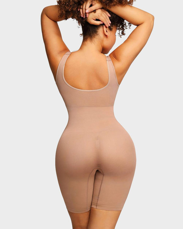 Mid-Thigh Seamless Tummy-Control Bodysuit – CurveLift - Bellux