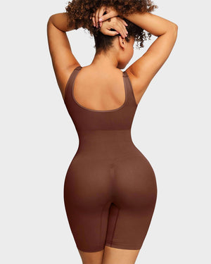 Mid-Thigh Seamless Tummy-Control Bodysuit – CurveLift - Bellux