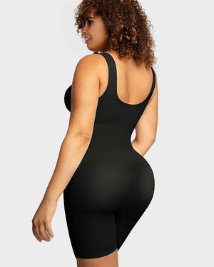Mid-Thigh Seamless Tummy-Control Bodysuit – CurveLift - Bellux