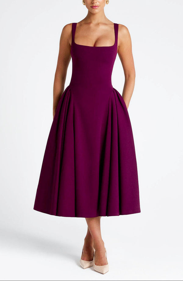 Rosina Midi Dress - Sculpting Stretch Crepe Rosina Midi Dress - Sculpting Stretch Crepe