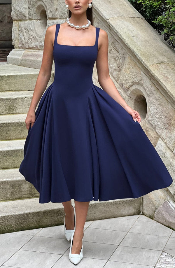 Midi Dress Figure-Flattering Stretch Crepe – Rosina - Bellux