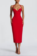 Midi Pencil Dress Lace Trim – Enya - Bellux