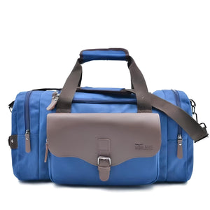 Multi-Compartment Carry-On Duffle – Water-Resistant Canvas - Blue - Bellux
