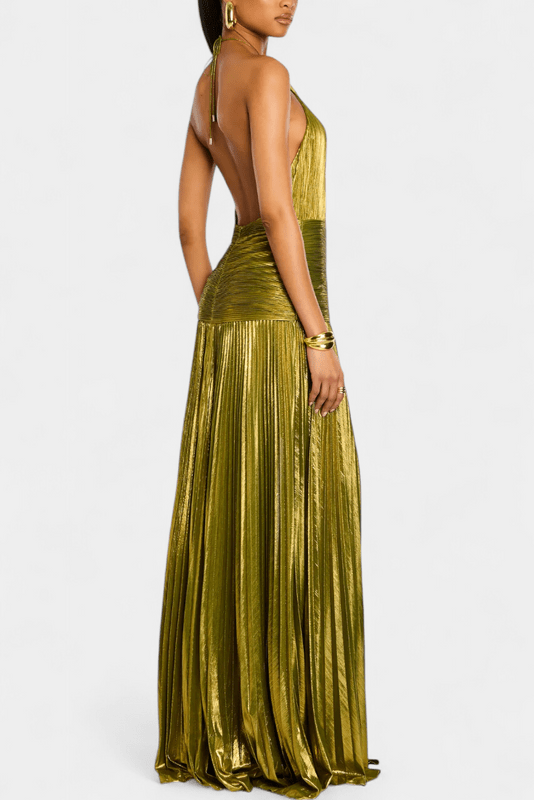 Off-Shoulder Maxi Dress Breathable – Aster - Green - Bellux
