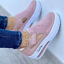 Orthopaedic Slip-On Trainers Memory-Foam Support – Marnie - Pink - Bellux