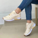 Orthopaedic Trainers Pain-Relief Breathable Fabric – Amelie - Gold - Bellux
