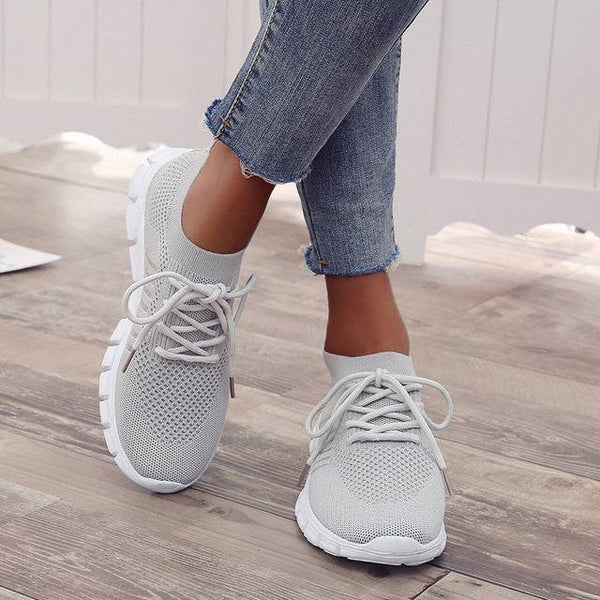 Orthopaedic Trainers Shock-Absorbing Non-Slip – Allegra - Gray - Bellux
