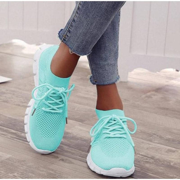 Orthopaedic Trainers Shock-Absorbing Non-Slip – Allegra - Sky Blue - Bellux