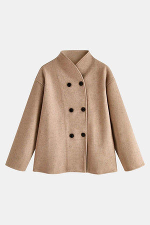 Oversized Button-Down Jacket – Relaxed Fit – Cleo - Brown - Bellux