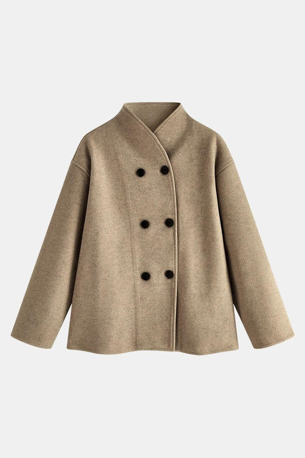 Oversized Button-Down Jacket – Relaxed Fit – Cleo - Khaki - Bellux