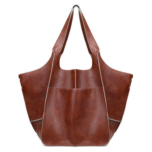 Oversized Scratch-Resistant Vegan Leather Tote – Odette - Bellux