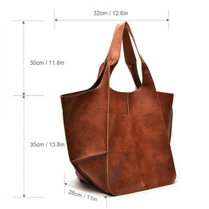 Oversized Scratch-Resistant Vegan Leather Tote – Odette - Bellux