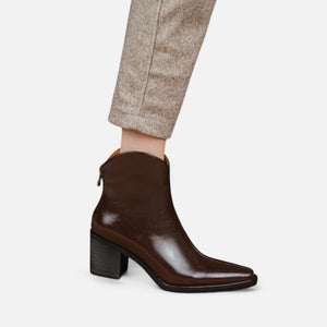 Pointed Toe Heeled Boots – Comfort-Fit Sable - Bellux