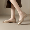 Pointed Toe Low Heel Court Shoes – All-Day Comfort – Fenella - Khaki - Bellux