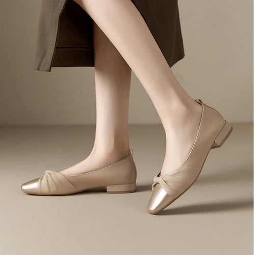 Pointed Toe Low Heel Court Shoes – All-Day Comfort – Fenella - Khaki - Bellux