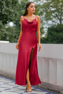 Prom Dress Mermaid Long Burgundy – Evelyn - Red - Bellux