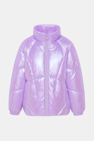 Puffer Coat Insulated High-Shine – Marnie - Purple - Bellux