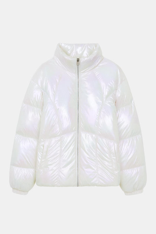 Puffer Coat Insulated High-Shine – Marnie - White - Bellux