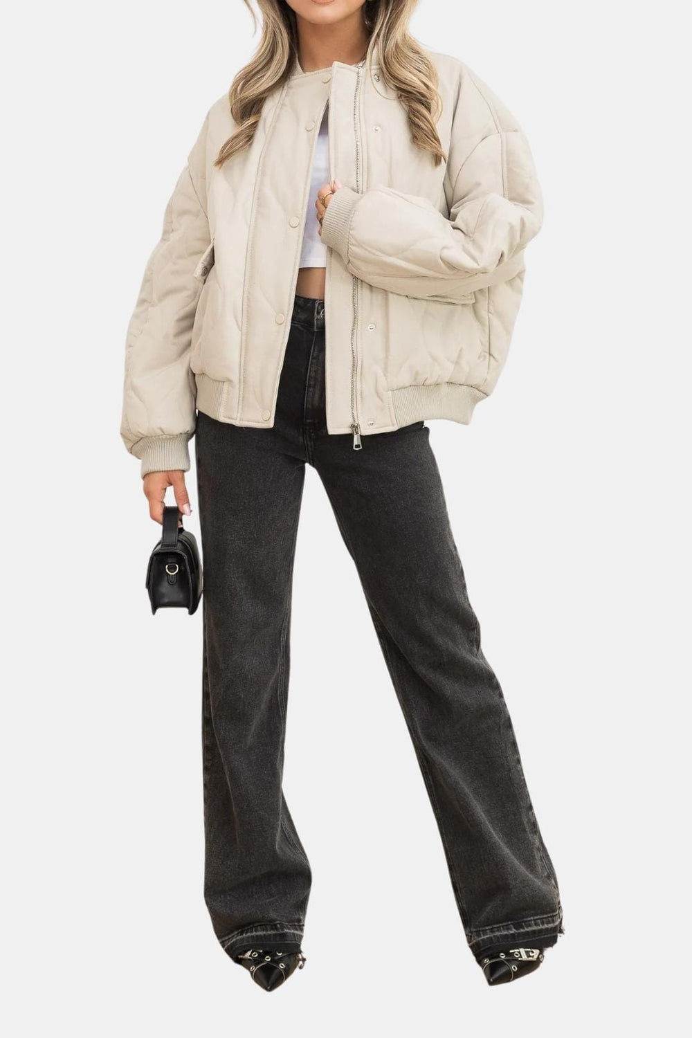 Quilted Oversized Coat Relaxed Fit – Allegra - Bellux