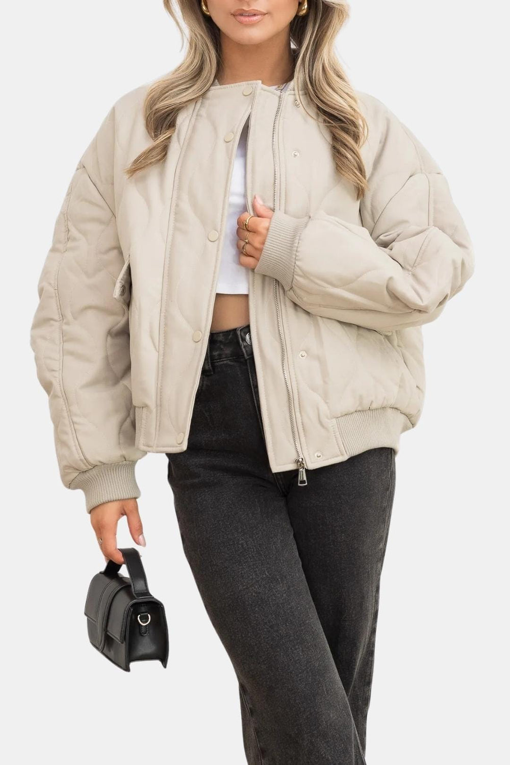 Quilted Oversized Coat Relaxed Fit – Allegra - Bellux