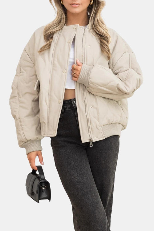 Quilted Oversized Coat Relaxed Fit – Allegra - Bellux