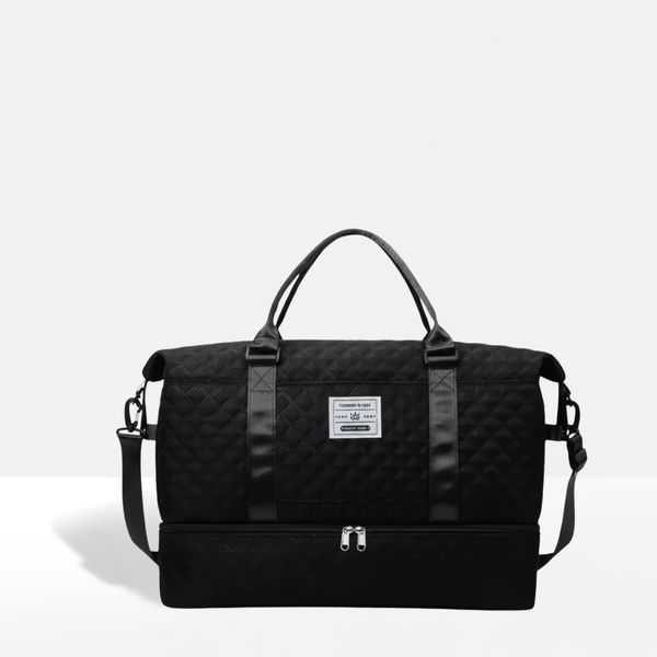 Quilted Weekender Holdall Spacious – Elysia - Black - Bellux