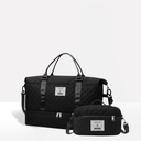 Quilted Weekender Holdall Spacious – Elysia - Black Combo Bag - Bellux