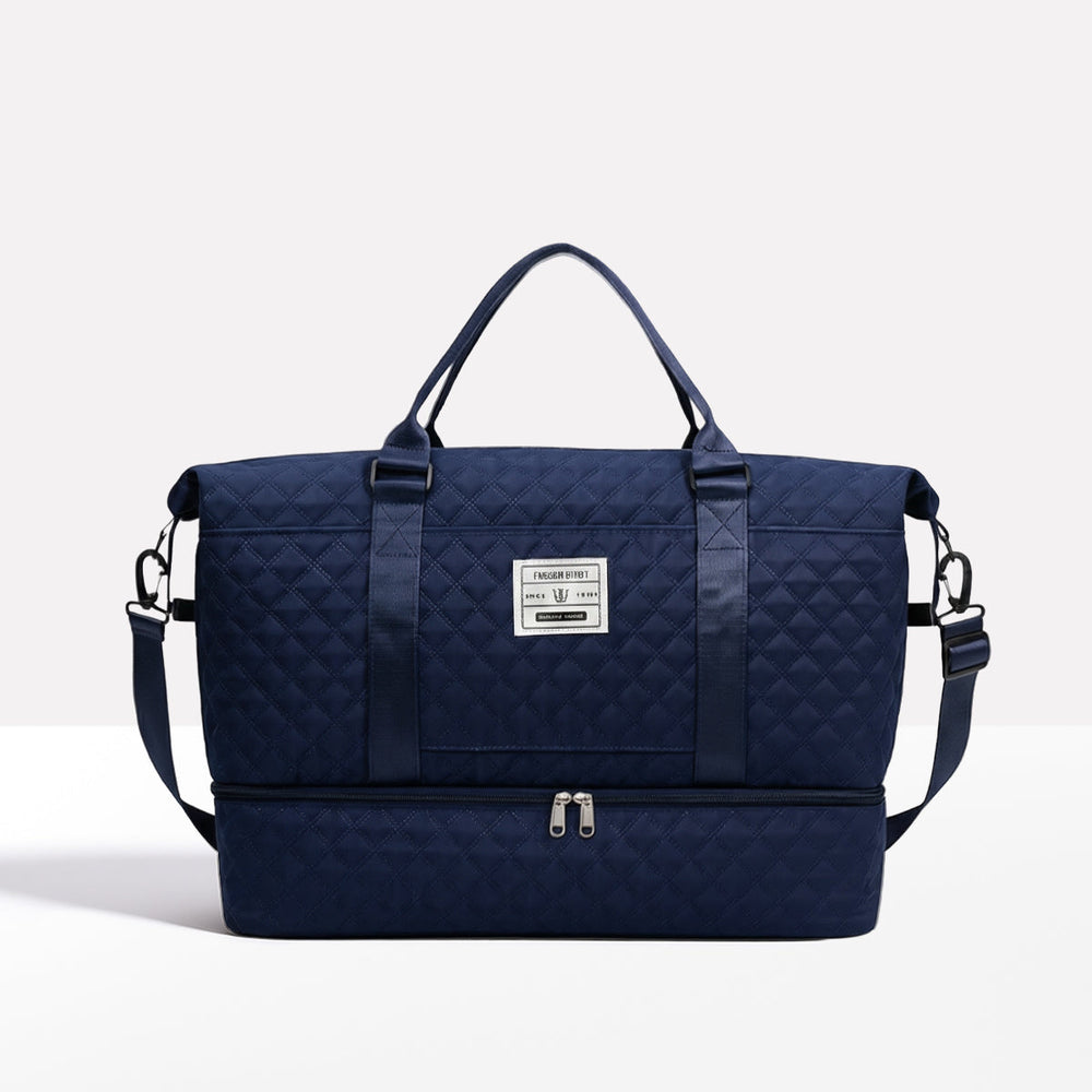 Quilted Weekender Holdall Spacious – Elysia - Navy Blue - Bellux