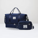 Quilted Weekender Holdall Spacious – Elysia - Navy Blue Combo Bag - Bellux