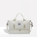 Quilted Weekender Holdall Spacious – Elysia - Off White - Bellux