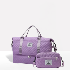 Quilted Weekender Holdall Spacious – Elysia - Purple Combo Bag - Bellux