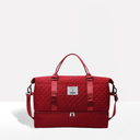 Quilted Weekender Holdall Spacious – Elysia - Red - Bellux