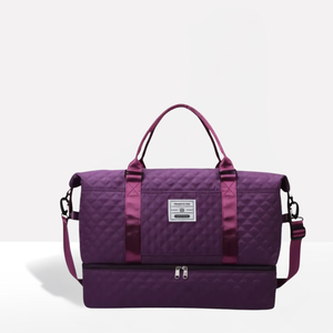 Quilted Weekender Holdall Spacious – Elysia - Violet - Bellux