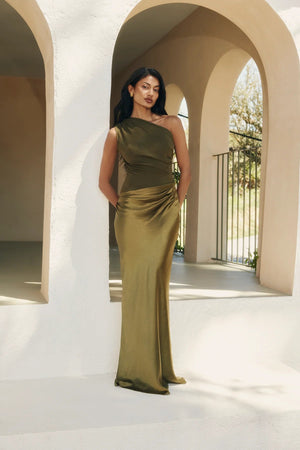 Satin-Look Maxi Dress – Agata - Bellux