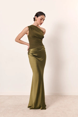 Satin-Look Maxi Dress – Agata - Bellux